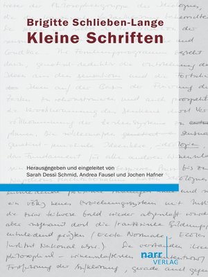 cover image of Kleine Schriften